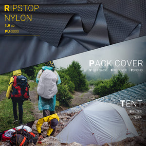 70D Ripstop Nylon PU3000 Waterproof - by the yard