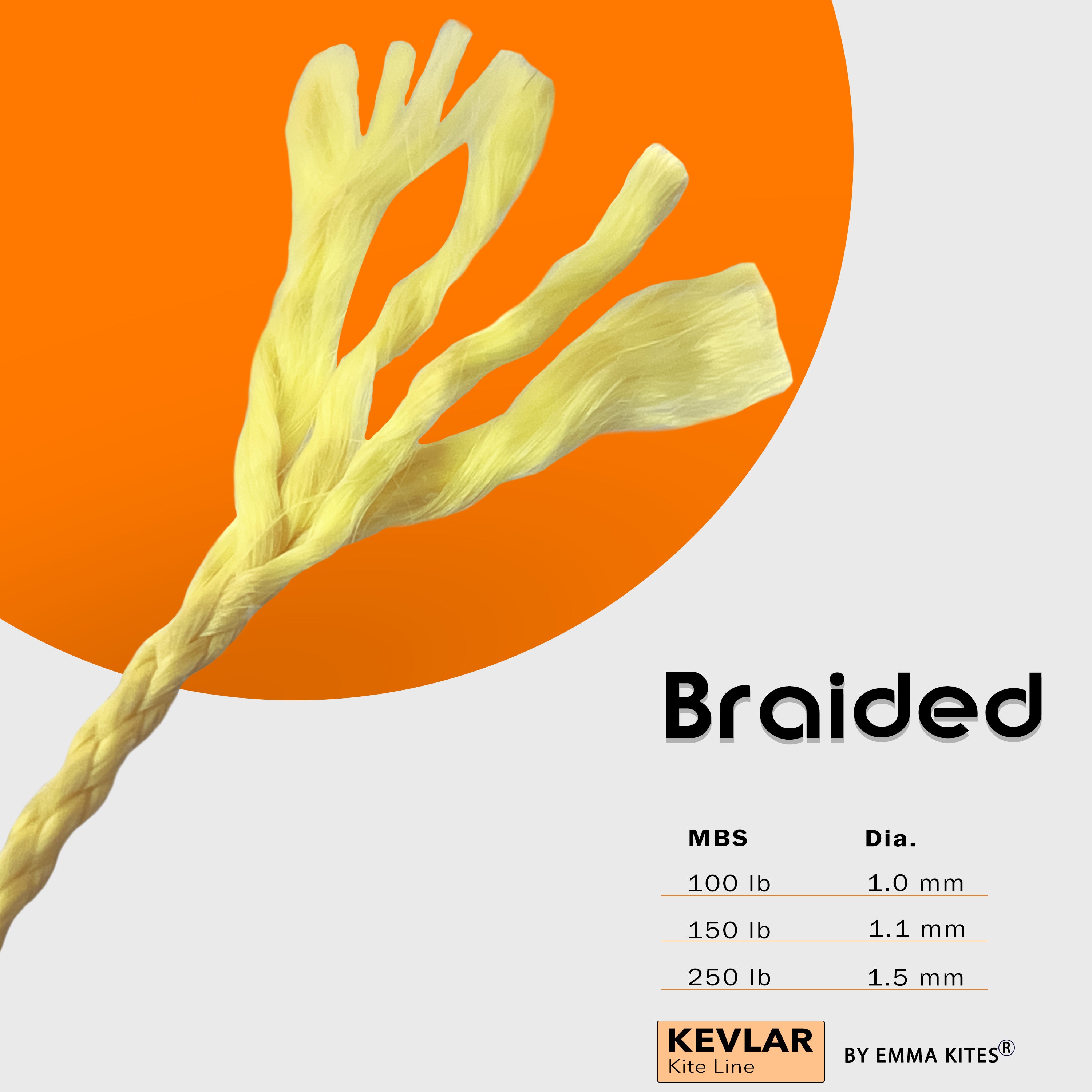 Braided Kevlar Kite Line