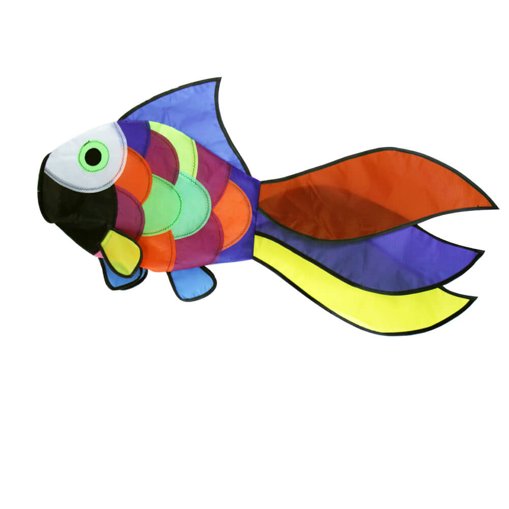 Emma Kites Cute Rainbow Fish Windsock Spinner Spiral 32-Inch
